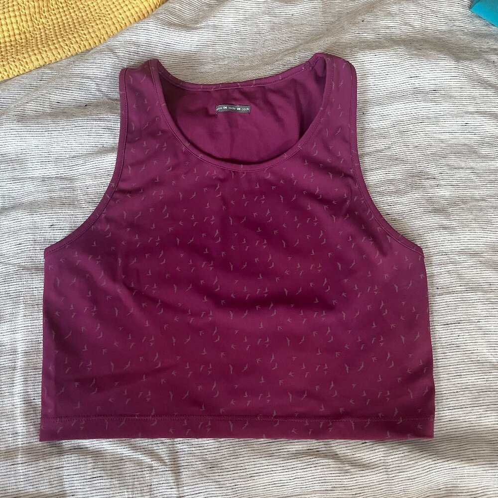 Oiselle Pink Crop Top